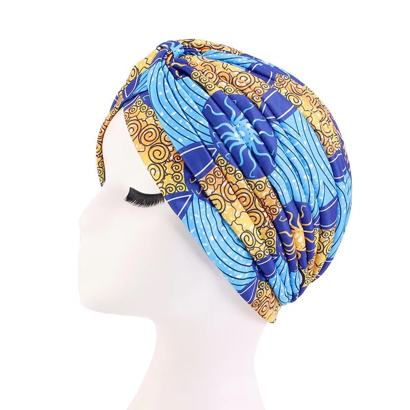 Turban pentru femei, din viscoza, Fashion casual sau post chimioterapie, Multicolor