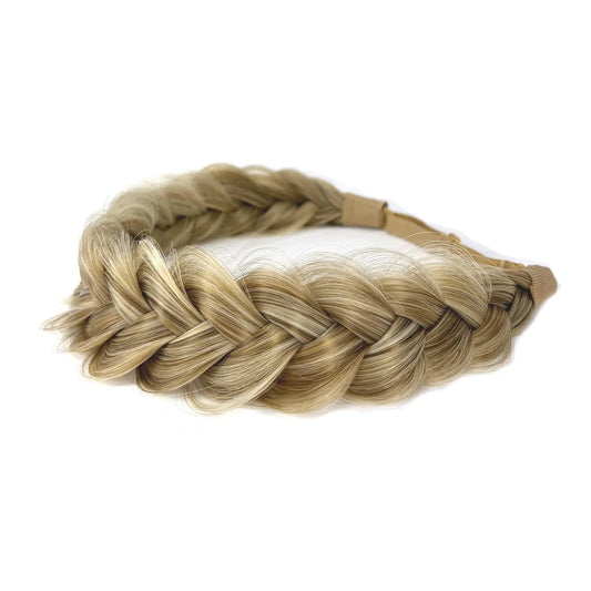 Bentita cordeluta din par impletit Blond cenusiu