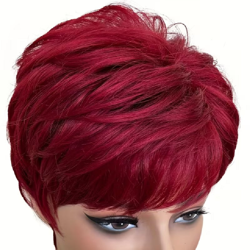 Peruca scurta Visinie Burgundy, par drept