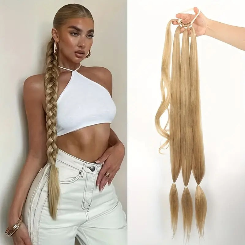 Coada par Blond Miere, 80 cm, pentru impletit