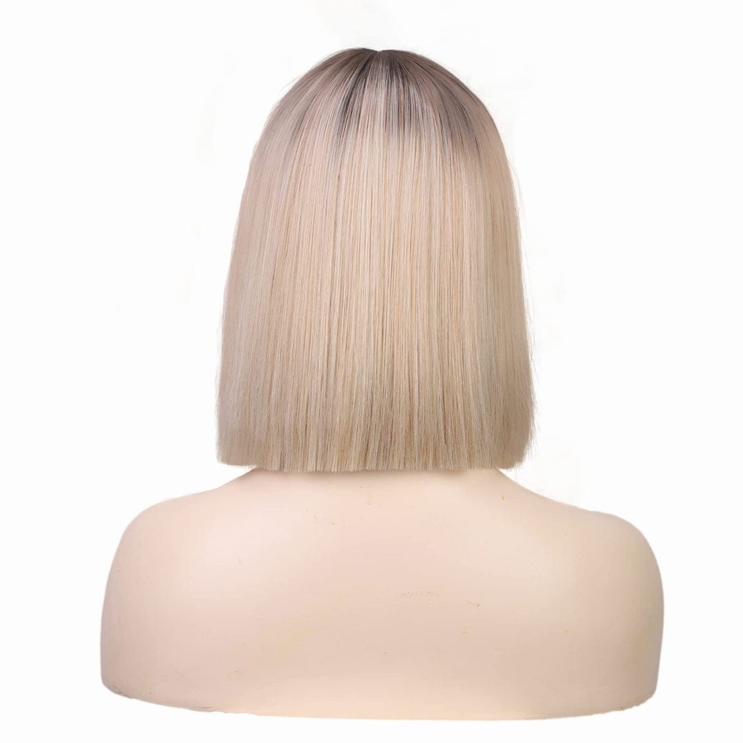 Peruca Blonda, par bob drept, cu breton, 36 cm