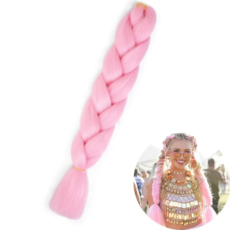 Par Jumbo Braid ROZ, pentru impletit