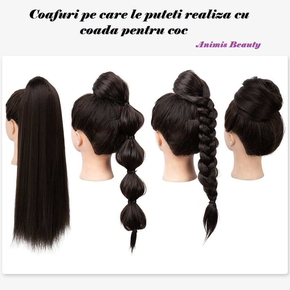 Coada par NEAGRA tip Yaki, prindere pe coc