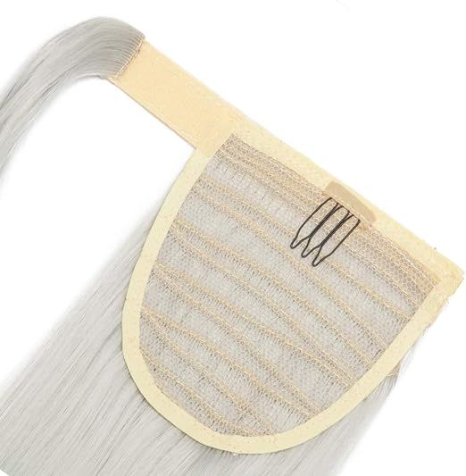 Coada par GRI dreapta, 85 cm, cu suvita laterala