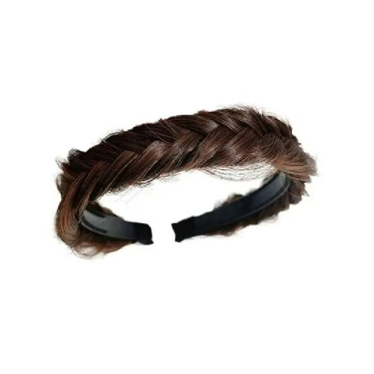 Bentita cordeluta din par impletit Saten Deschis