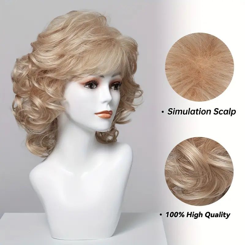 Peruca scurta Blond Cenusiu, par cret
