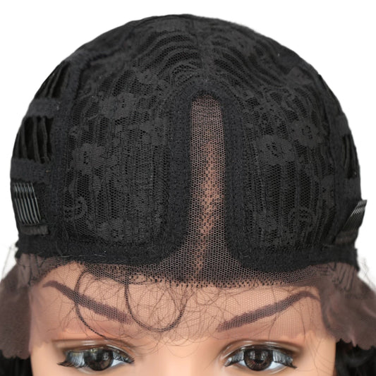 Peruca Visinie, par mediu drept, cu front lace, fara breton, 40 cm