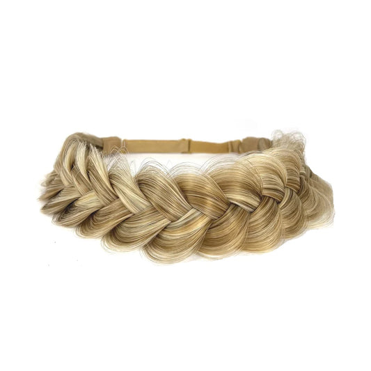 Bentita cordeluta din par impletit Blond cenusiu