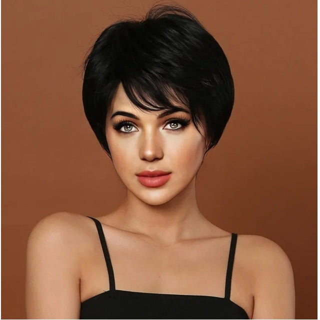 Peruca scurta Neagra, par drept