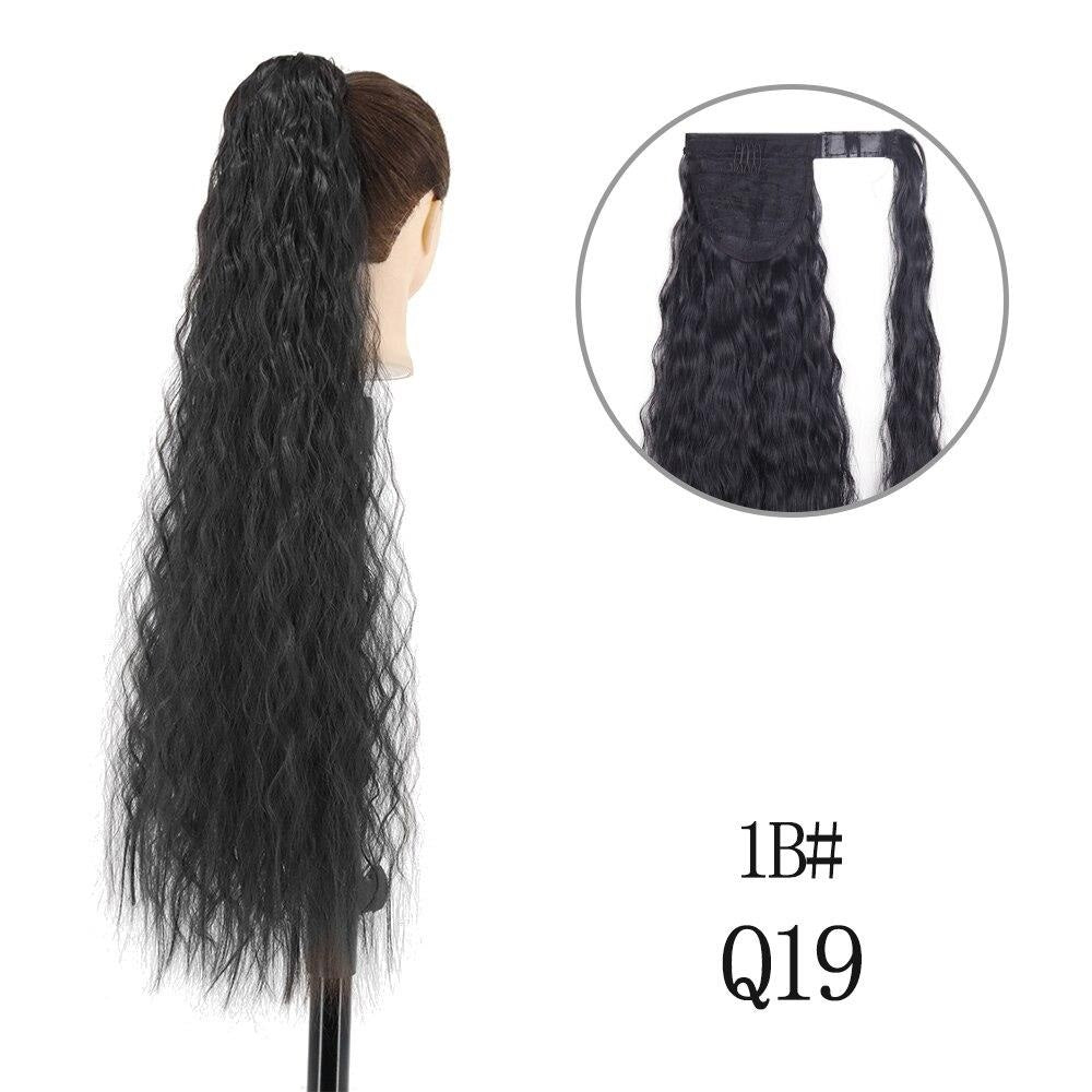 Coada par NEAGRA creata, 85 cm, cu suvita laterala