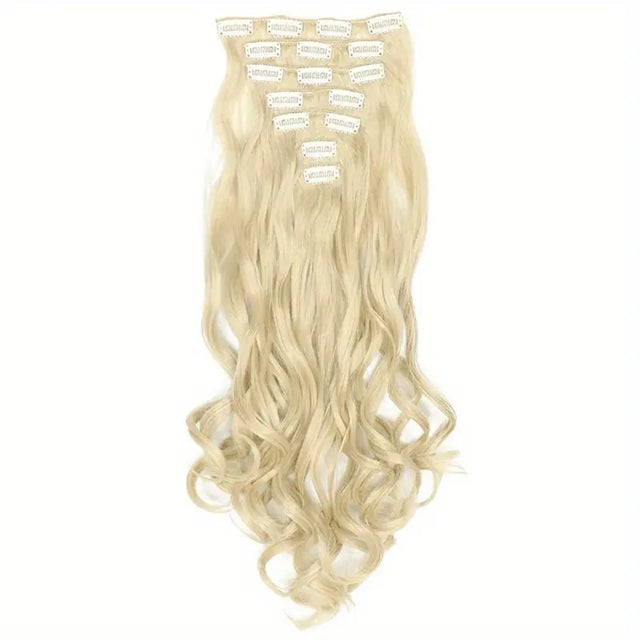 Extensii par Blond Cenusiu, ondulate