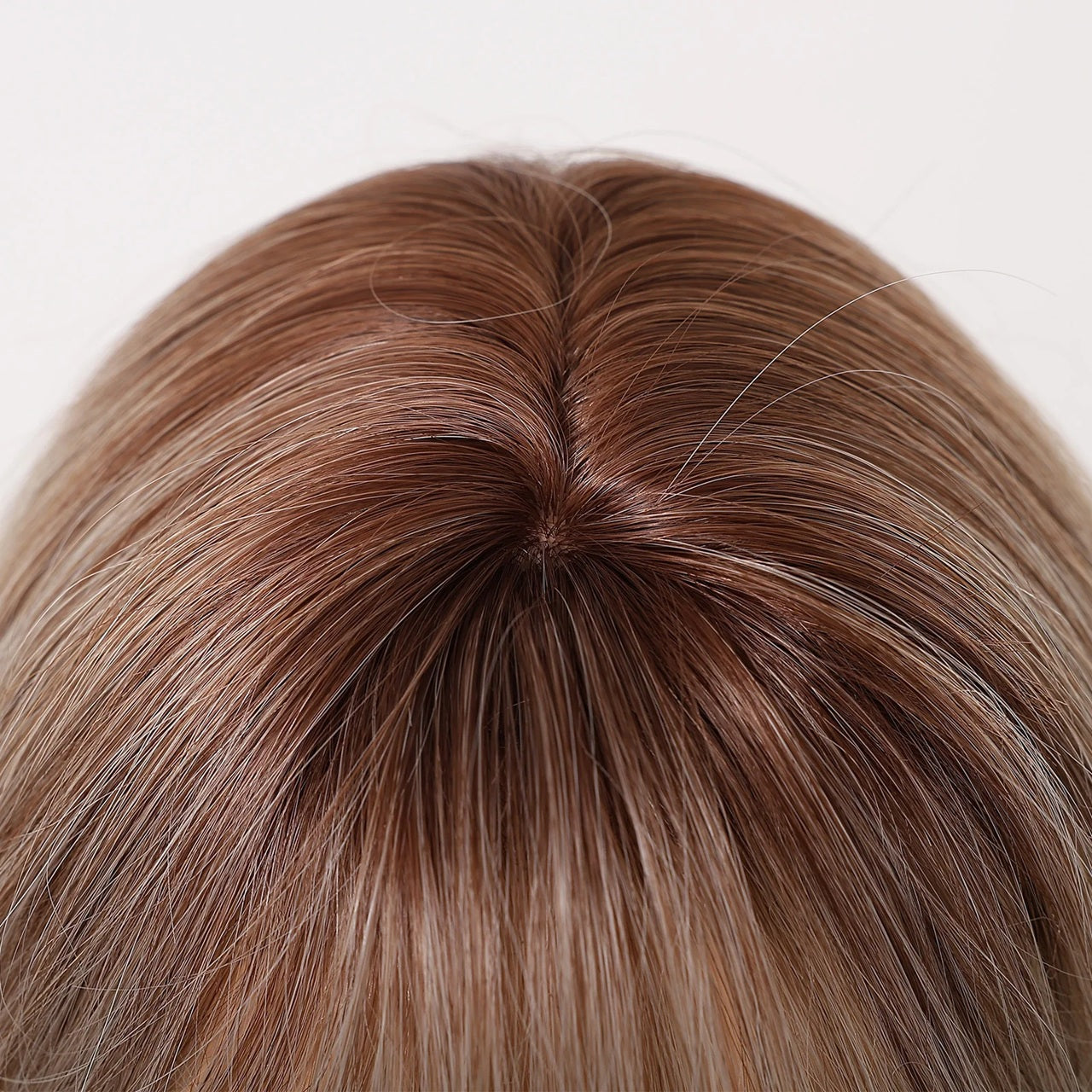 Peruca Blond cu Maro, par lung ondulat, cu breton, 66 cm