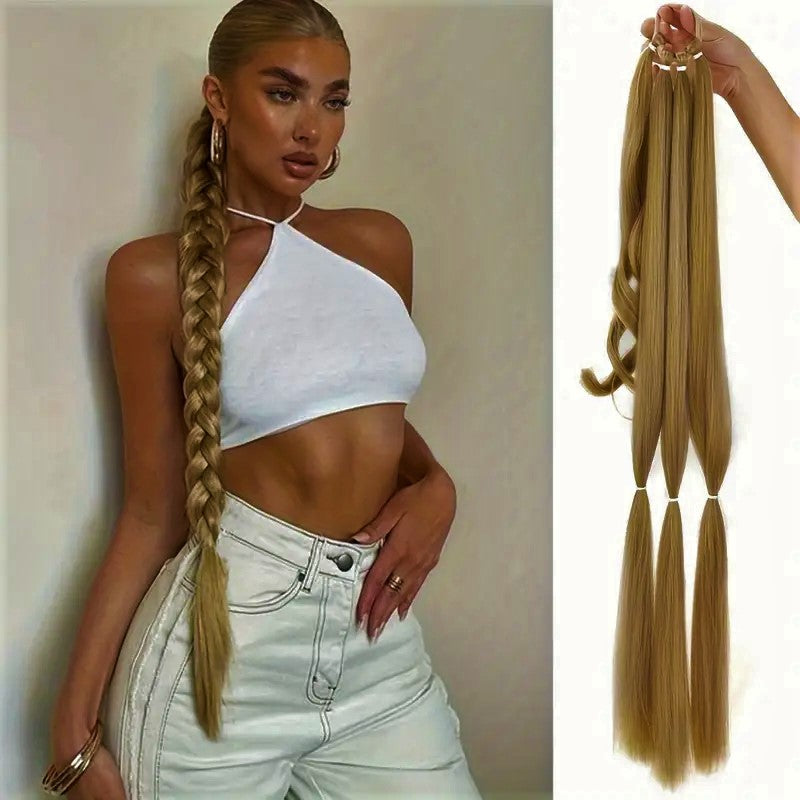 Coada par Blond Aluna, 85 cm, pentru impletit