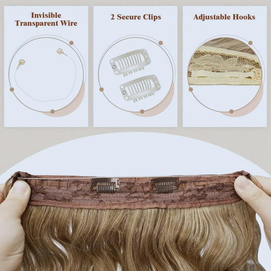 Extensii par Blond Nisipiu 2 in 1, ondulate
