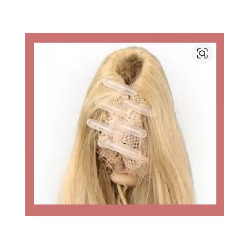 Coada par Blond Nisipiu, ondulata cu cleste