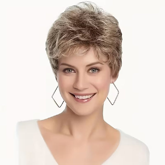 Peruca scurta Blond Nisipiu, par drept