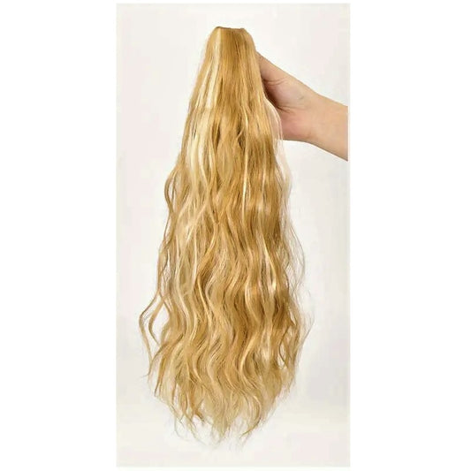 Coada par Blond Miere Suvitat, ondulata cu cleste