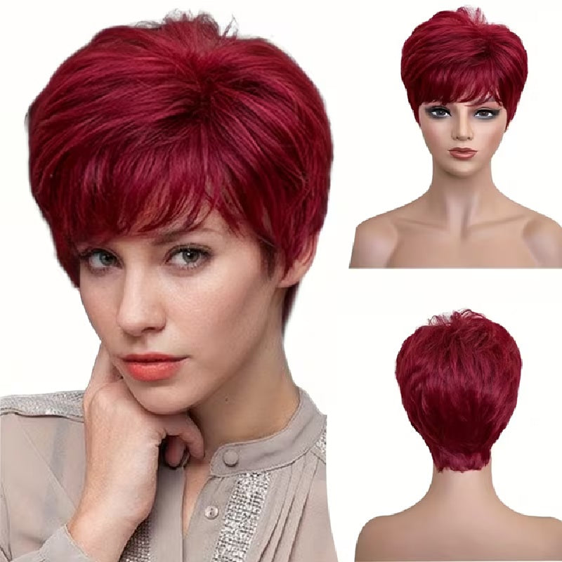 Peruca scurta Visinie Burgundy,  par drept