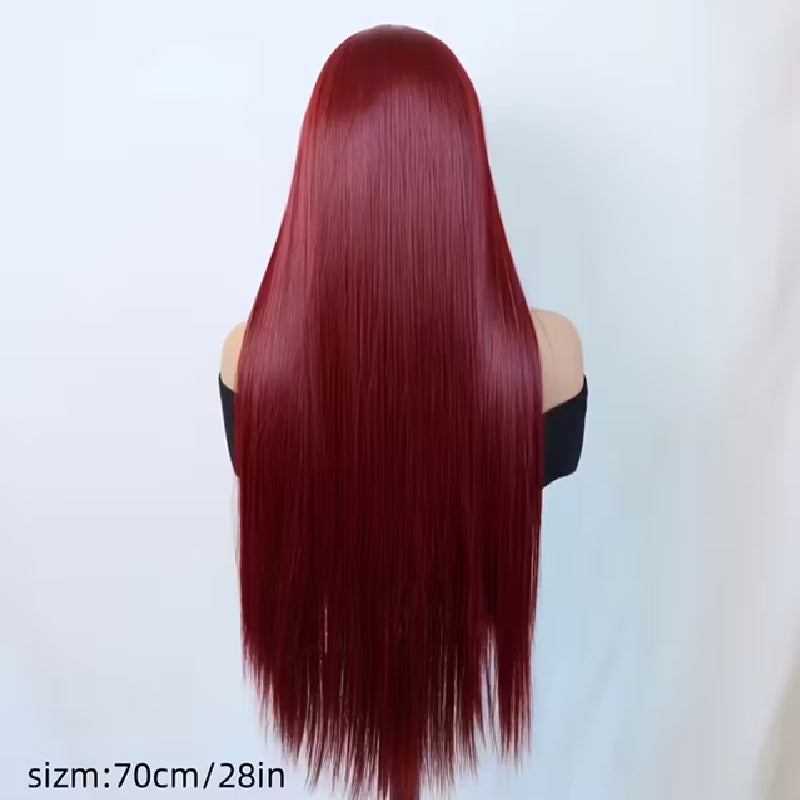 Peruca VISINIE, par lung drept, fara breton, 70 cm