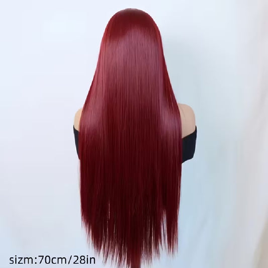 Peruca VISINIE, par lung drept, fara breton, 70 cm