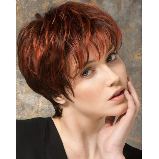 Peruca scurta Aramiu Cupru, par drept