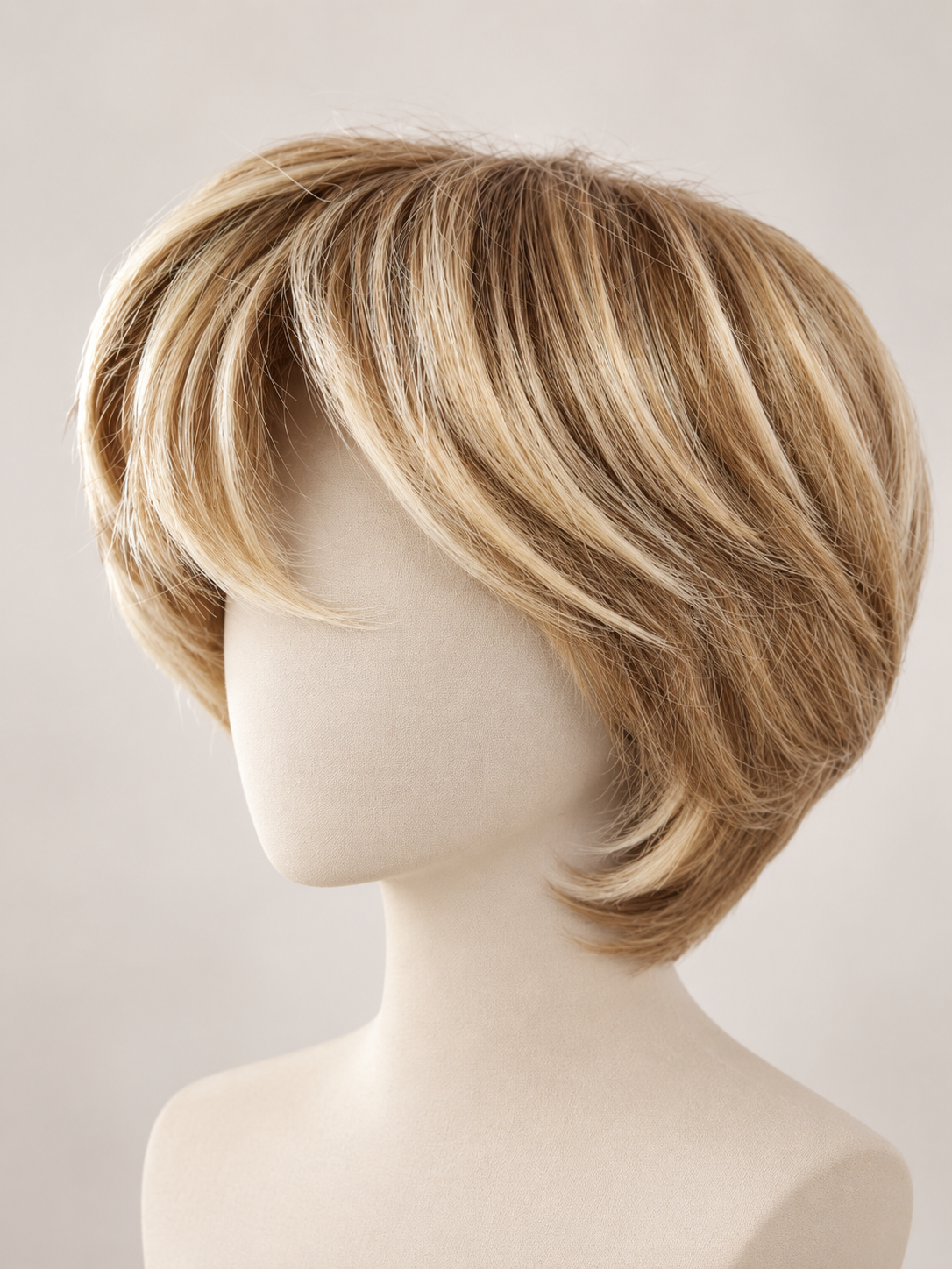 Peruca scurta Blond Bej Auriu Suvitat, par drept