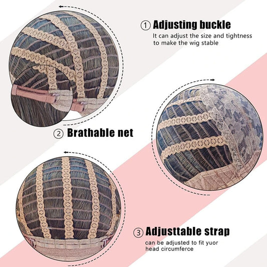 Peruca bob Saten cu Suvite negre, fara breton, par drept, 36 cm