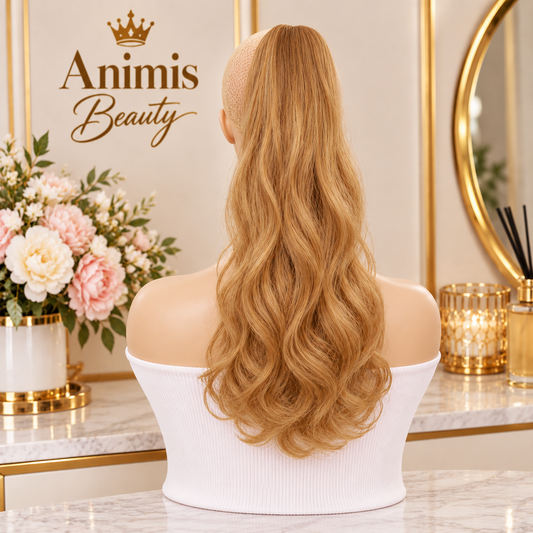 Coada par Blond Miere, ondulata cu cleste