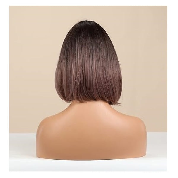 Peruca Mov Ombre, par bob drept, cu breton, 36 cm