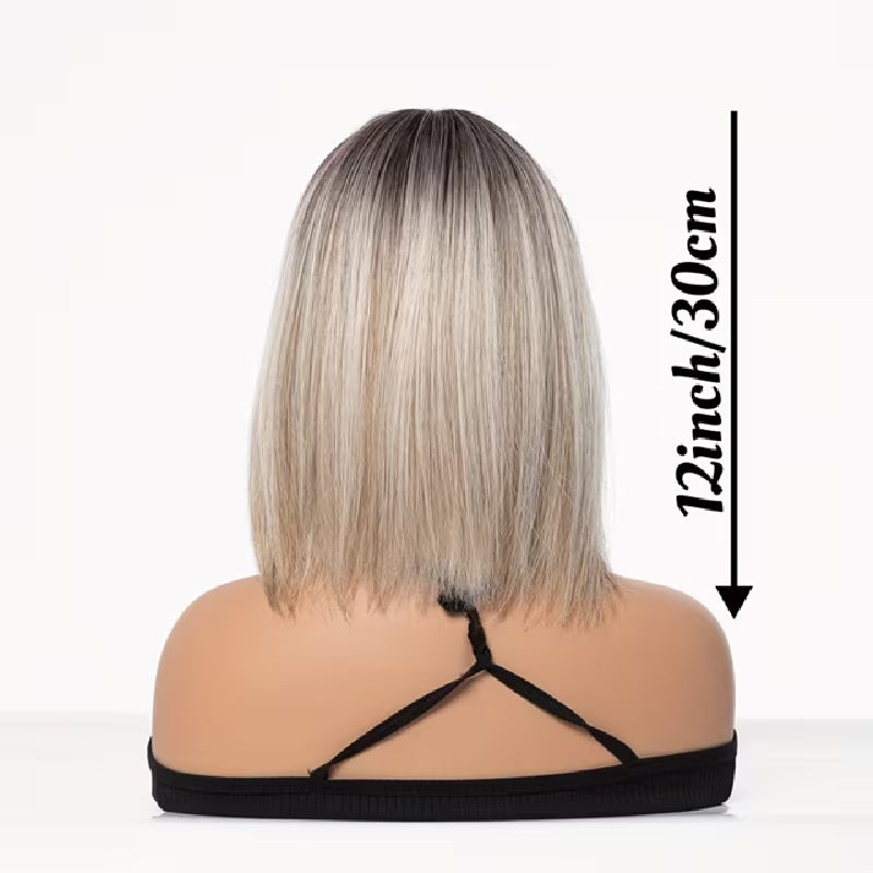 Peruca Blond Suvitat, par mediu drept, fara breton