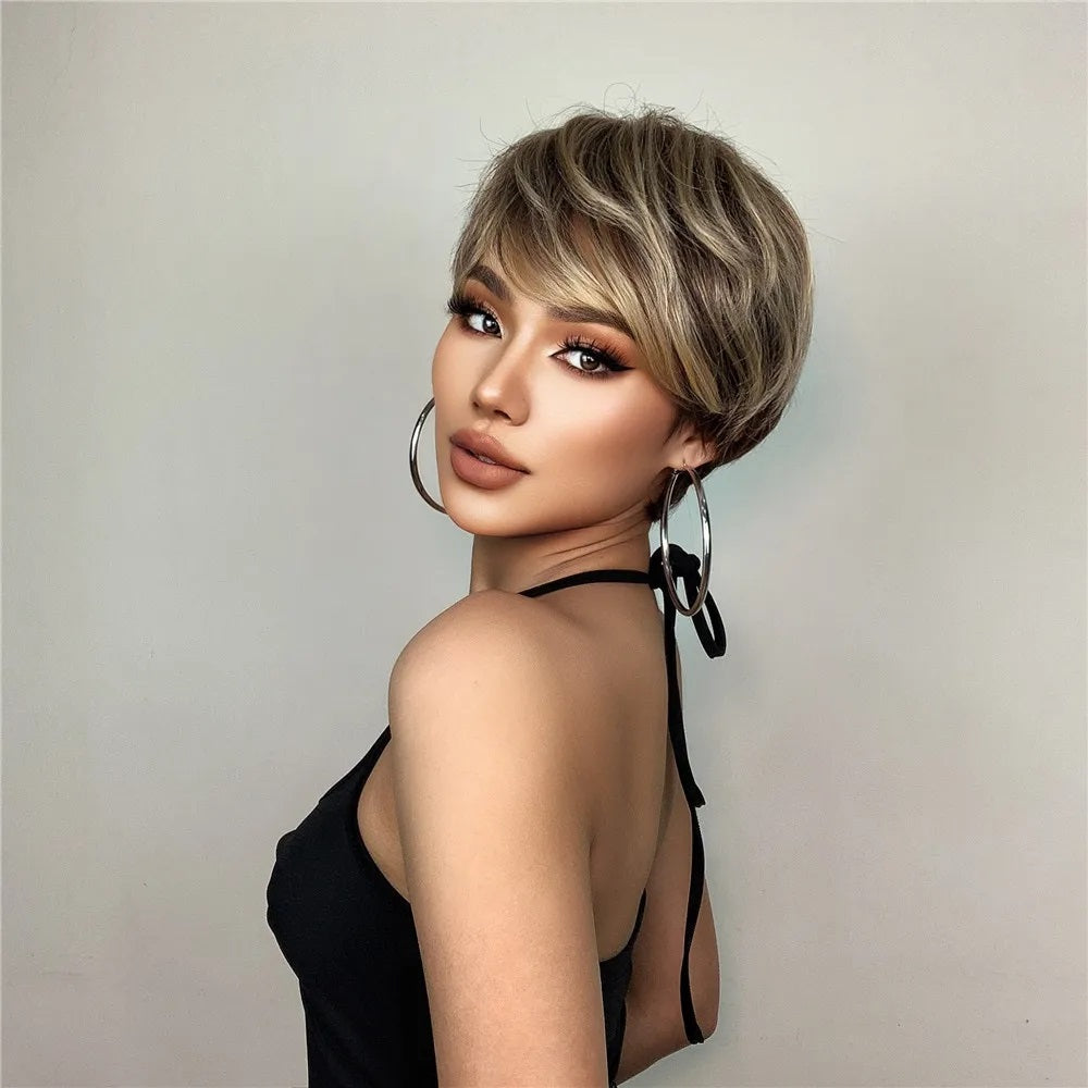 Peruca scurta Ombre Blond, par drept