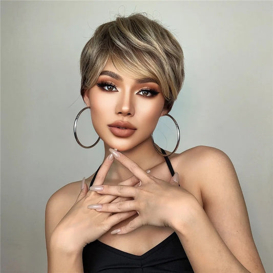 Peruca scurta Ombre Blond, par drept