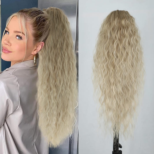 Coada par Gri cu Blond, creata, prindere pe coc