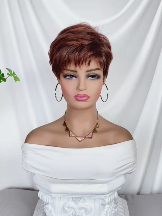 Peruca scurta Aramiu Cupru, par drept