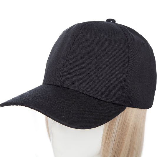 Peruca Blond Cenusiu, model bob, cu sapca, par drept, fara breton, 36 cm