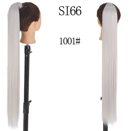 Coada par GRI dreapta, 85 cm, cu suvita laterala