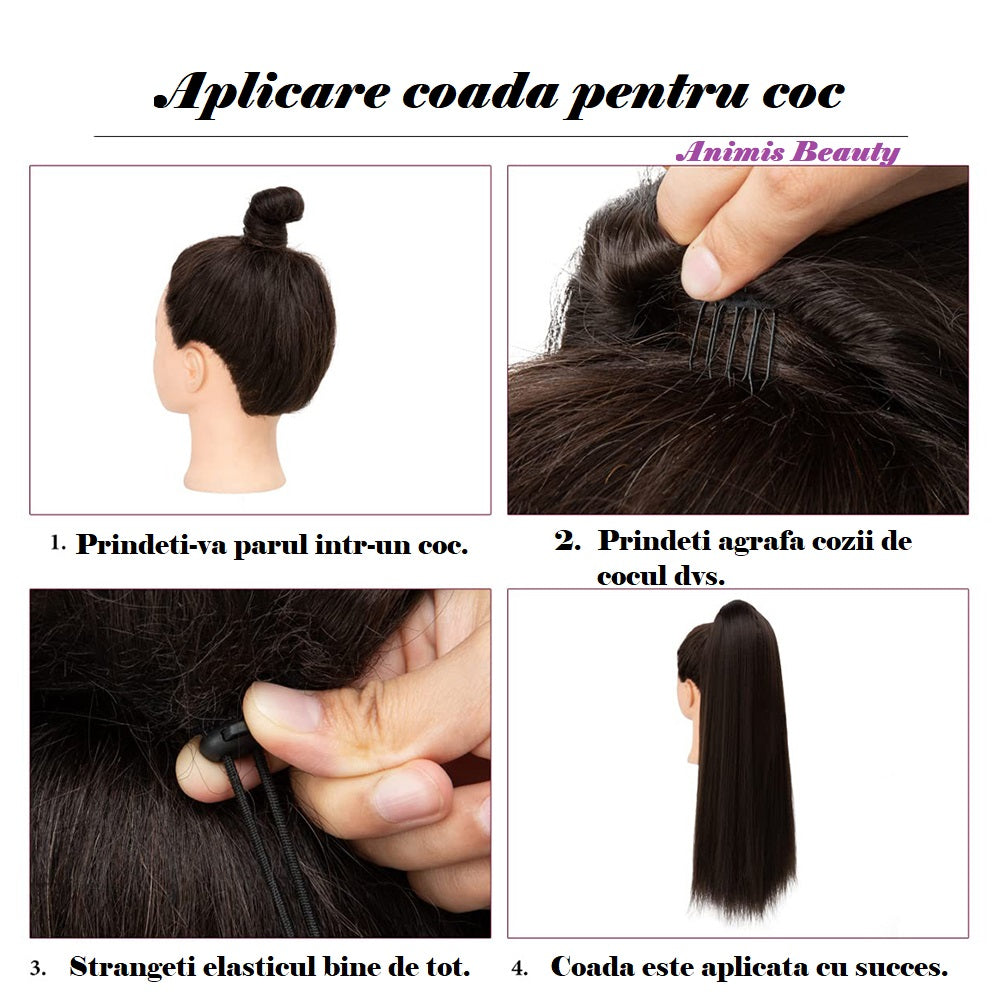 Coada par NEAGRA tip Yaki, prindere pe coc
